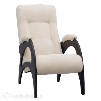 Кресло для отдыха Неаполь Модель 9 без лозы (Венге-эмаль/Ткань Ваниль Verona Vanilla) в Красноглинном - krasnoglinnoe.mebel54.com | фото