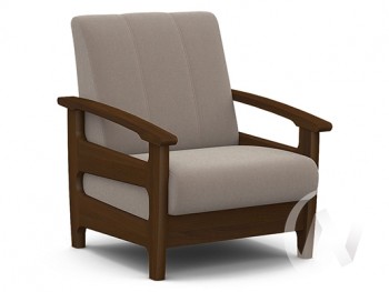 Кресло для отдыха Омега (орех лак/CATANIA COCOA) в Красноглинном - krasnoglinnoe.mebel54.com | фото