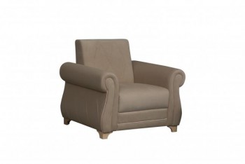 Кресло для отдыха "Порто" (велюр киви латте / микровельвет крем) в Красноглинном - krasnoglinnoe.mebel54.com | фото
