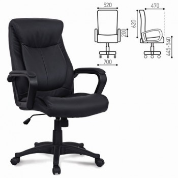 Кресло офисное BRABIX Enter EX-511 (черный) в Красноглинном - krasnoglinnoe.mebel54.com | фото