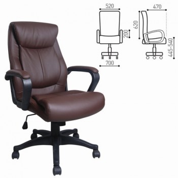 Кресло офисное BRABIX Enter EX-511 (коричневый) в Красноглинном - krasnoglinnoe.mebel54.com | фото