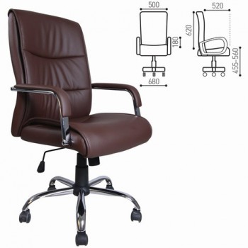 Кресло офисное BRABIX Space EX-508 (коричневый) в Красноглинном - krasnoglinnoe.mebel54.com | фото