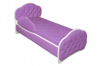 Кровать 160 Гармония 67 Светло-фиолетовый (мягкий бортик) в Красноглинном - krasnoglinnoe.mebel54.com | фото
