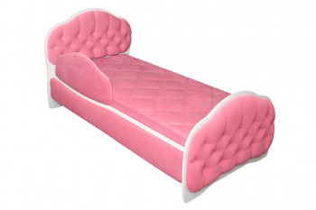 Кровать 160 Гармония 89 Розовый (мягкий бортик) в Красноглинном - krasnoglinnoe.mebel54.com | фото