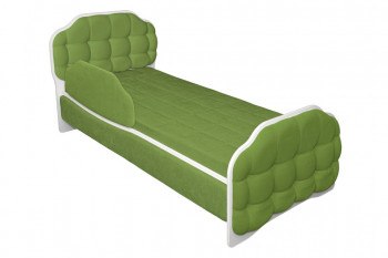 Кровать 170 Атлет 76 Зелёный (мягкий бортик) в Красноглинном - krasnoglinnoe.mebel54.com | фото