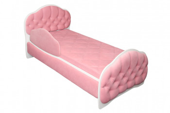 Кровать 170 Гармония 36 Светло-розовый (мягкий бортик) в Красноглинном - krasnoglinnoe.mebel54.com | фото