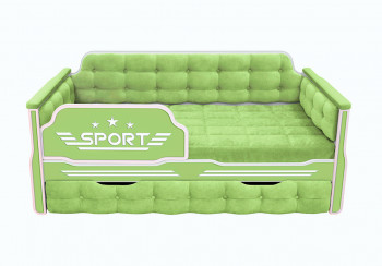 Кровать 170 серии Спорт 1 ящик 81 Фисташка (мягкие боковые накладки) в Красноглинном - krasnoglinnoe.mebel54.com | фото
