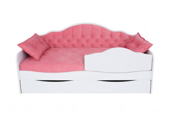 Кровать 180 серии Иллюзия Лайт 1 ящик 89 Розовый (подушки) в Красноглинном - krasnoglinnoe.mebel54.com | фото