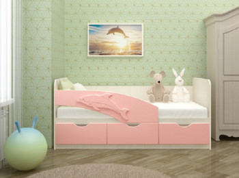 Кровать детская 1,8м Дельфин (Розовый металлик) в Красноглинном - krasnoglinnoe.mebel54.com | фото