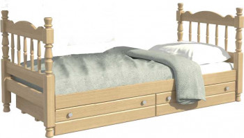 Кровать одинарная Аленка из массива сосны 800*1890 Сосна в Красноглинном - krasnoglinnoe.mebel54.com | фото
