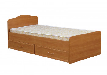 Кровать одинарная с ящиками 800-1 без матраса (круглые спинки) Вишня Оксфорд в Красноглинном - krasnoglinnoe.mebel54.com | фото