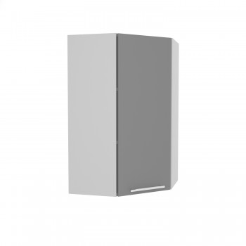 Ройс ВПУ 550 Шкаф верхний угловой высокий (Графит софт/корпус Серый) в Красноглинном - krasnoglinnoe.mebel54.com | фото