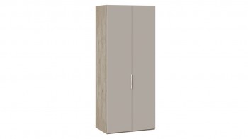 Шкаф для одежды с 2 глухими дверями «Эмбер» Баттл Рок/Серый глянец в Красноглинном - krasnoglinnoe.mebel54.com | фото