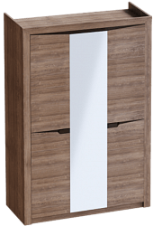 Шкаф трехдверный Соренто Дуб стирлинг/Кофе структурный матовый в Красноглинном - krasnoglinnoe.mebel54.com | фото