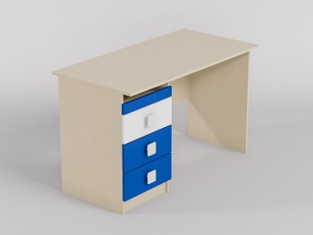 Стол (прямая столешница) Скай люкс (Синий/Белый/корпус Клен) в Красноглинном - krasnoglinnoe.mebel54.com | фото